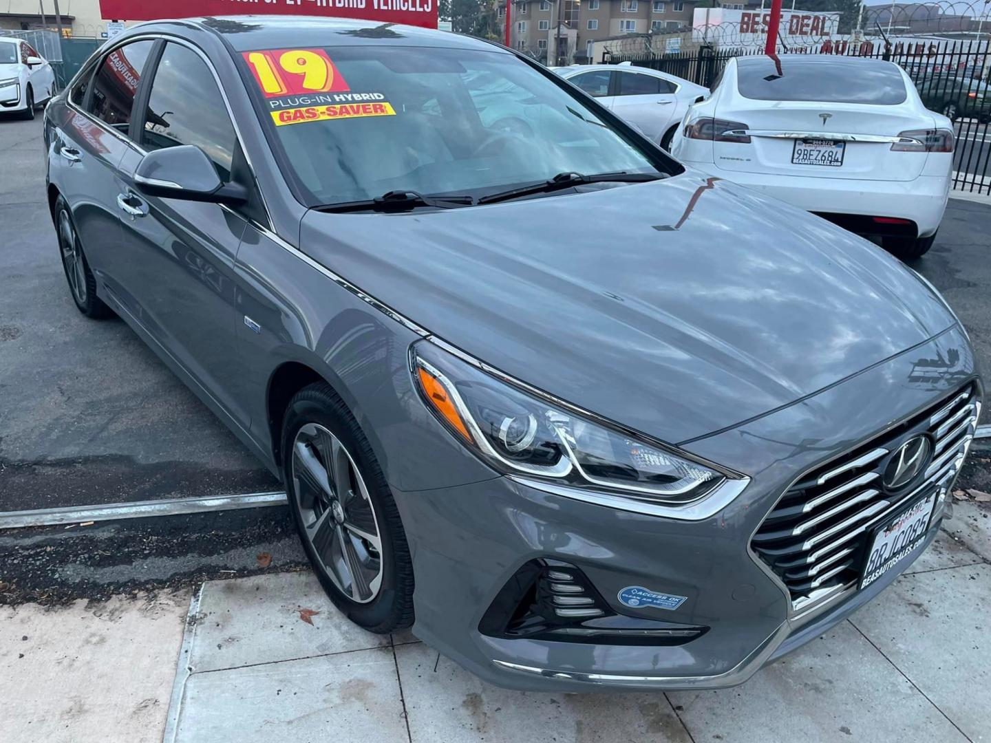 2019 GRAY /GRAY Hyundai Sonata Plug-In (KMHE14L22KA) , located at 744 E Miner Ave, Stockton, CA, 95202, (209) 944-5770, 37.956863, -121.282082 - Photo#1